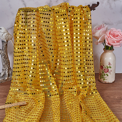 Полиэстеровая ткань с пайетками&nbsp;AJEW-WH20006-352B-1