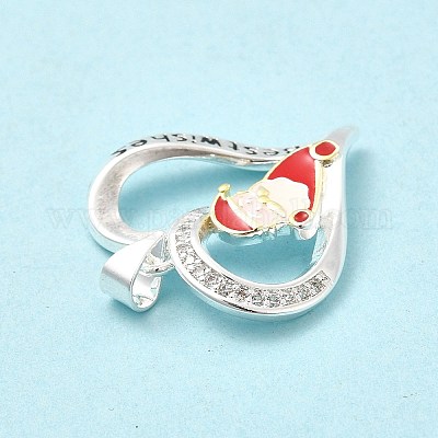 Рождественские латунные подвески со стразами и кристаллами RB-P036-01S-1