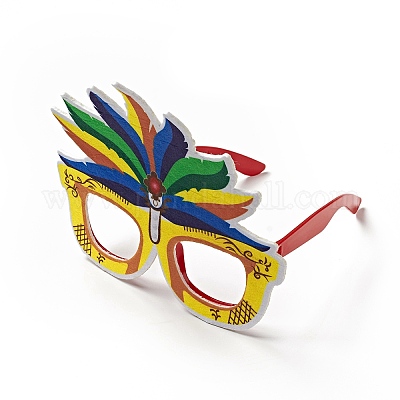 Fieltro brasil carnaval gafas marco decoración al por mayor para bisuterías  