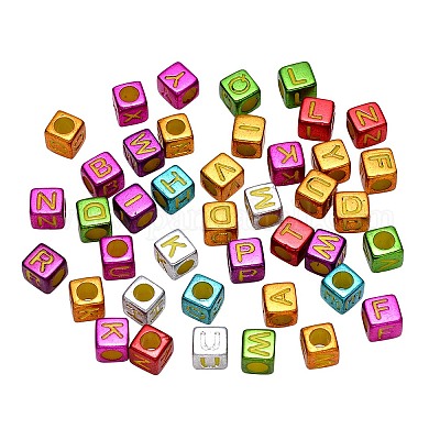 Perles acryliques plaquées&nbsp;MACR-SZ0001-05A-1