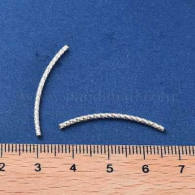 925 изогнутая трубчатая бусина из стерлингового серебра&nbsp;STER-H112-07A-1