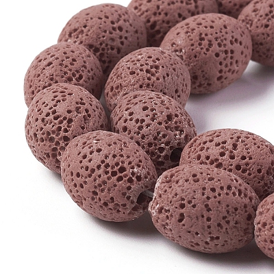 Бусы из натуральной лавы&nbsp;G-F671-03B-18-1