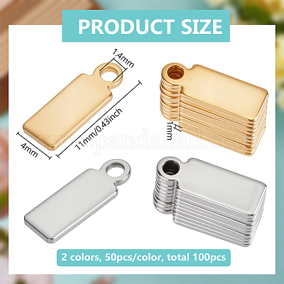 100 шт. 2 цвета 304 нержавеющая сталь удлинитель цепи капля&nbsp;STAS-BC0004-07-1