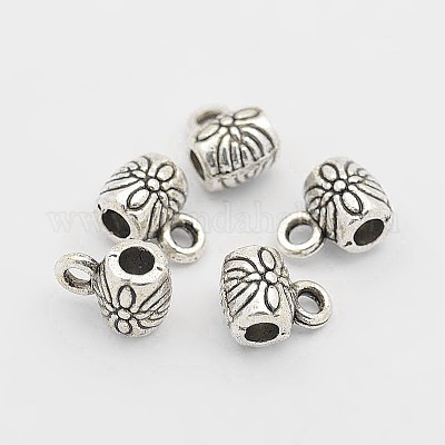 Резные бусины из сплава в тибетском стиле TIBEB-O004-49-1