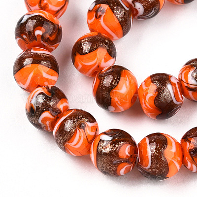 Бусины ручной работы бусины золотого песка LAMP-N028-001G-1