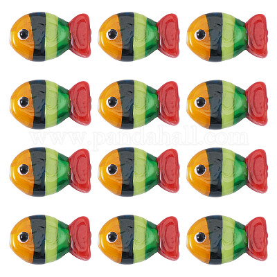 12шт ручной работы бусины лэмпворк&nbsp;LAMP-TA0001-74B-1