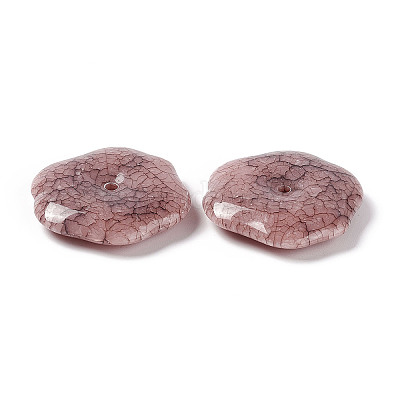 Perles acryliques opaques craquelées&nbsp;OACR-C006-29-1