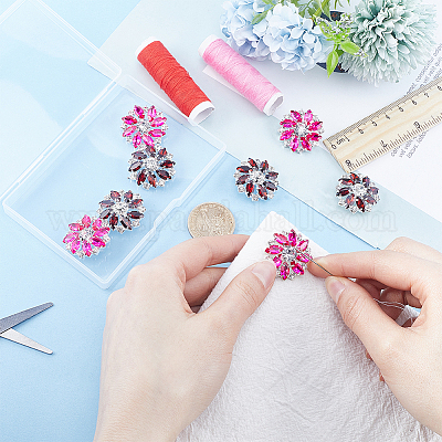 8 шт. 2-х цветные латунные пуговицы с тремя отверстиями на ножке BUTT-GF0003-57C-1