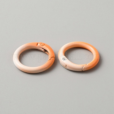 Кольца пружинных ворот из цинкового сплава градиентного цвета PALLOY-WH0001-82G-1