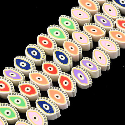 Chapelets de perle en pâte polymère manuel&nbsp;CLAY-N008-078-B01-1