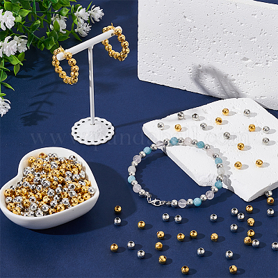 400 шт. 2-х цветные железные бусины-обжимки&nbsp;IFIN-NB0001-64-1