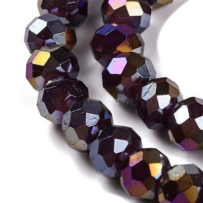 Запекание гальванических нитей стеклянных бусин DGLA-A039-J10mm-B22-1