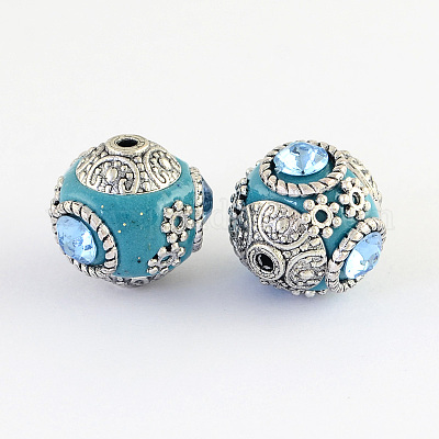 Ручной Индонезия круглых бусин IPDL-R400-07-1