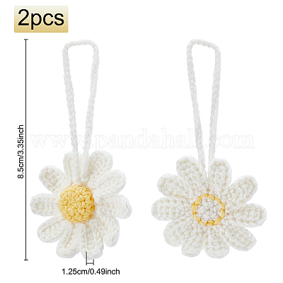 Crochet Flower Key Holder/daisy Key Chain/flower Keyring 