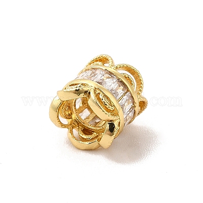 Стойки обшивки латунь кубического циркония европейский шариков KK-G458-16G-1