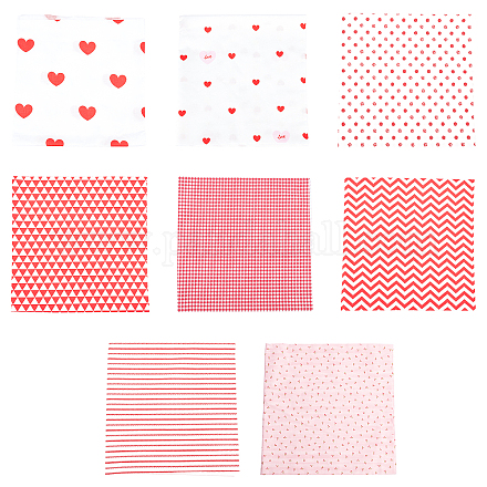 Tissu en coton avec des motifs de la Saint-Valentin DIY-WH0181-76-1