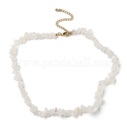 Collana di perline con schegge di cristallo di quarzo naturale NJEW-FZ00004-01-1
