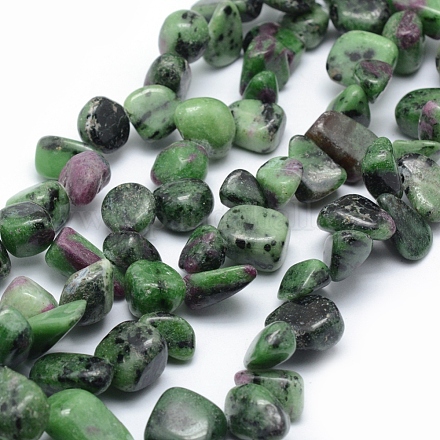 Natural Ruby in Zoisite Beads Strands G-K220-40-1