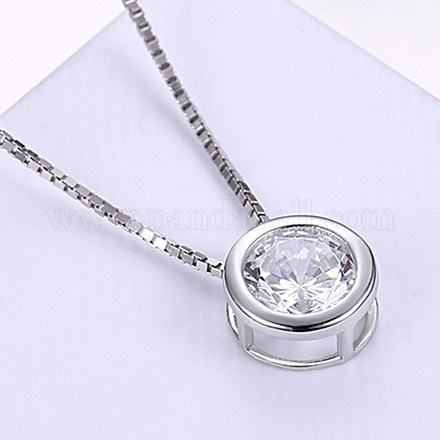 Симпатичные ожерелья стерлингового серебра NJEW-BB29116-1