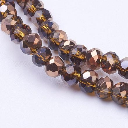 Electroplate Glass Bead Strands GR4MMY-03C-1