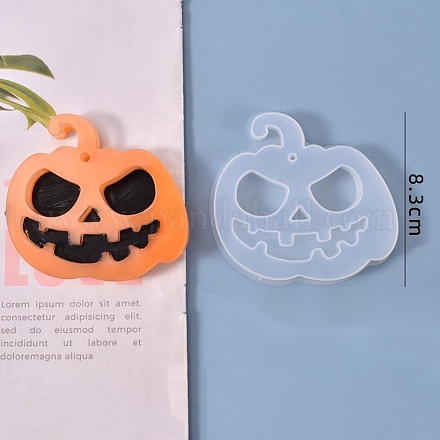 Halloween bricolage pendentif jack-o-lantern moules en silicone DIY-P006-54-1