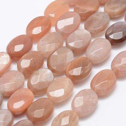 Natural Sunstone Beads Strands G-P322-01-14x10mm-1