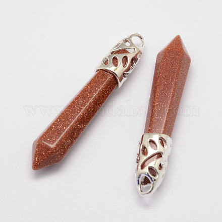 Synthetic Goldstone Big Pointed Pendants G-D860-C01-P-1