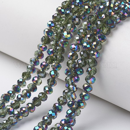 Electroplate Transparent Glass Beads Strands EGLA-A034-T4mm-Q17-1