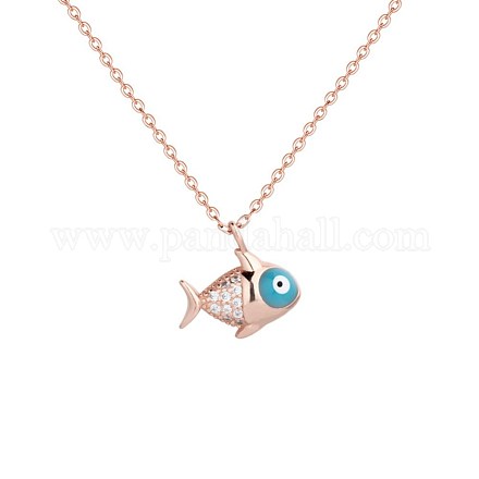 Cute Fish Pendant Necklace NJEW-BB44403-A-1