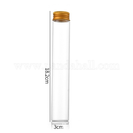 Botellas de vidrio transparente contenedores de abalorios CON-WH0085-75J-02-1
