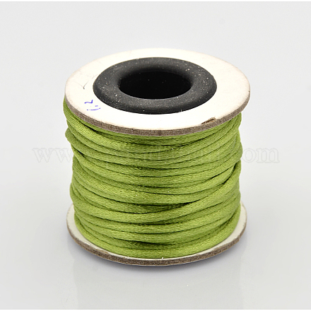 Cordons fil de nylon tressé rond de fabrication de noeuds chinois de macrame rattail X-NWIR-O001-A-15-1