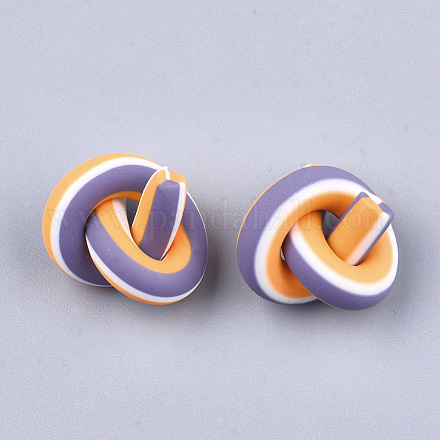 Handmade Polymer Clay Beads X-CLAY-S092-14B-1