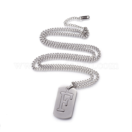 304 geteilte Halskette aus Edelstahl NJEW-L152-03F-1