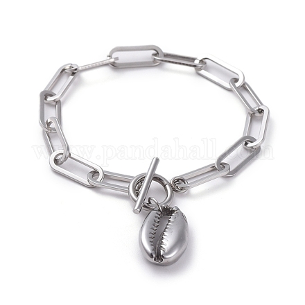 Bracelets avec breloque en 304 acier inoxydable BJEW-JB05033-04-1