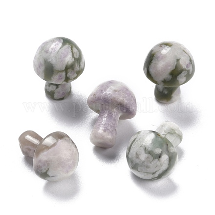 Pierre de gua sha aux champignons de jade de paix naturelle X-G-L570-A10-1