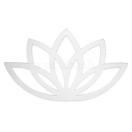 Creatcabin 3d lotus spiegel wandaufkleber acryl blume wanddekor art decals selbstklebendes wandbild diy abnehmbar umweltfreundlich für zuhause schlafzimmer wohnzimmer bad dekoration 11.8 x 7.08 zoll AJEW-CN0001-35B-1