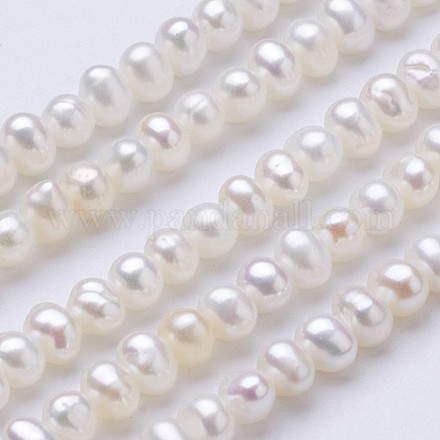 Brins de perles de culture d'eau douce naturelles PEAR-F004-65-1