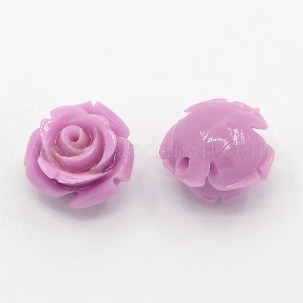 Synthetic Coral 3D Flower Rose Beads CORA-A006-12mm-029-1