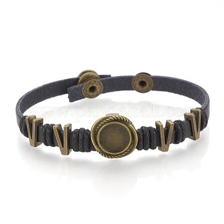 Genuine Cowhide Bracelet Making MAK-Q025-AB01-V-1