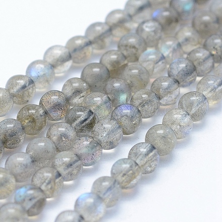 Natural Labradorite Beads Strands G-P342-09-4mm-AB+-1