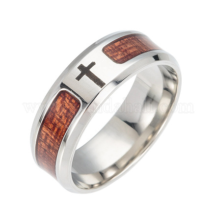 Stainless Steel Wide Band Finger Rings X-RJEW-T005-11-11-1