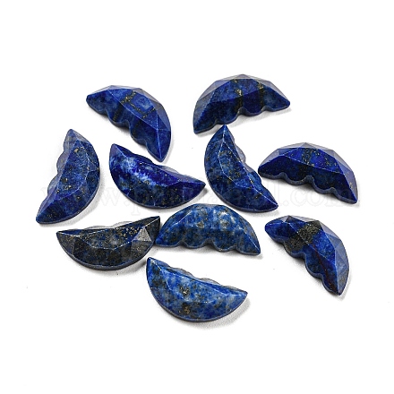 Cabochons d'ailes de papillon teints en lapis-lazuli naturel G-D078-02G-1