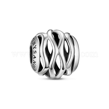 Tinysand 925 perline europee a rombo traforato in argento sterling TS-C-029-1