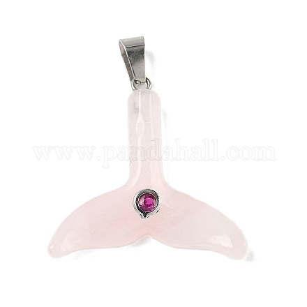 Природного розового кварца подвески G-P599-03P-03-1