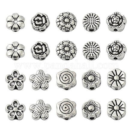 100 pièces 10 styles de perles en alliage de style tibétain TIBEB-CJ0001-20-1