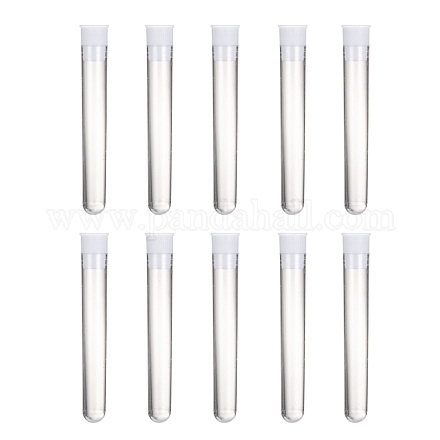 Clear Tube Plastic Bead Containers with Lid X-C065Y-1