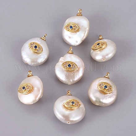 Natural Cultured Freshwater Pearl Pendants PEAR-F008-36G-1