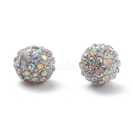 Alloy Rhinestone Beads RB-A034-10mm-A28S-1