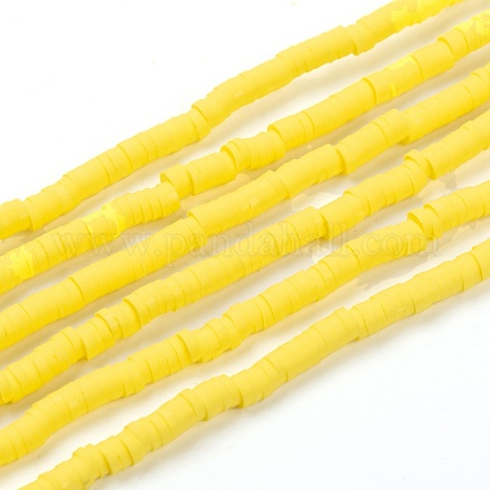 Chapelets de perle en pâte polymère manuel CLAY-R089-4mm-073-1