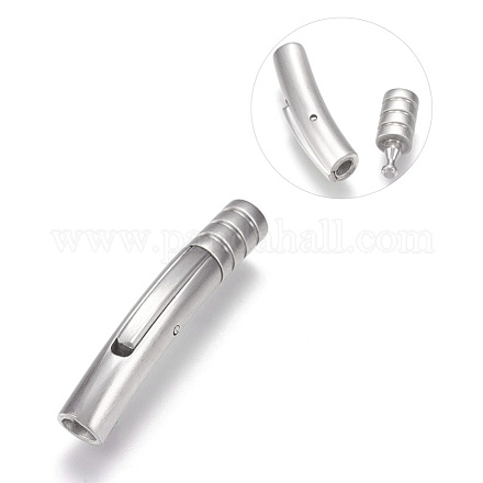 304 Stainless Steel Bayonet Clasps X-STAS-A035H-3MP-1